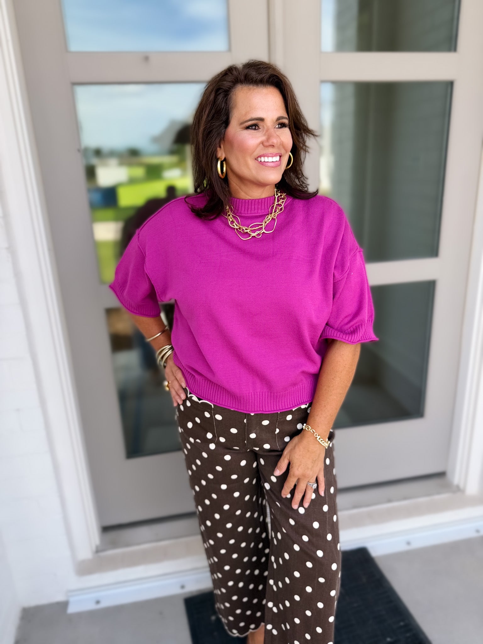 Simply Stunning Short Sleeve Sweater