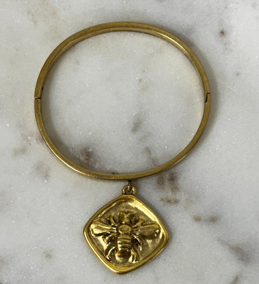 Gold Bee Bangle