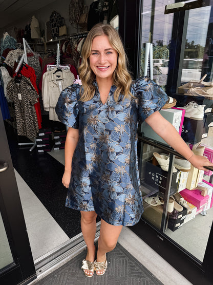 Metallic Free Falling Dress