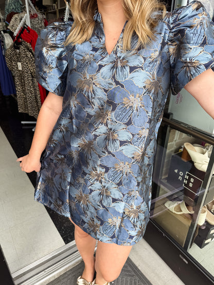 Metallic Free Falling Dress