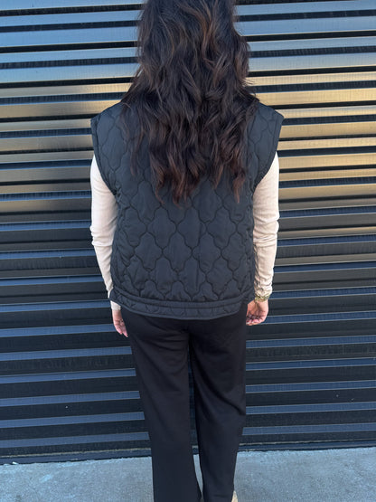 Everly Quilted Tie Puffer Vest