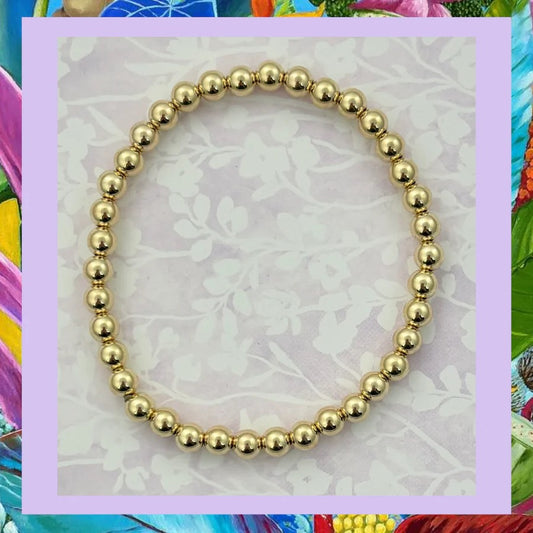5mm Gold Filled Beaded Bracelet