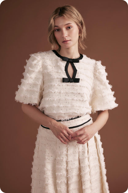 Charlotte Tweed Bow Top