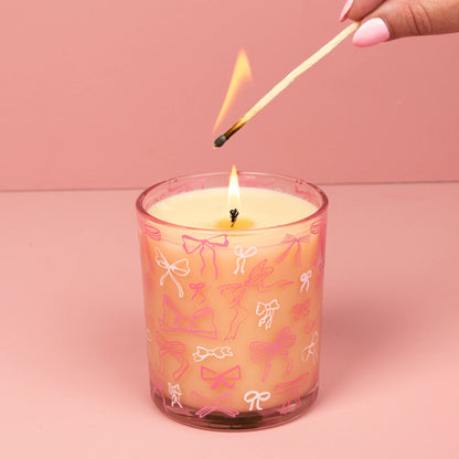 Sweet Grace Pink Bow Candle