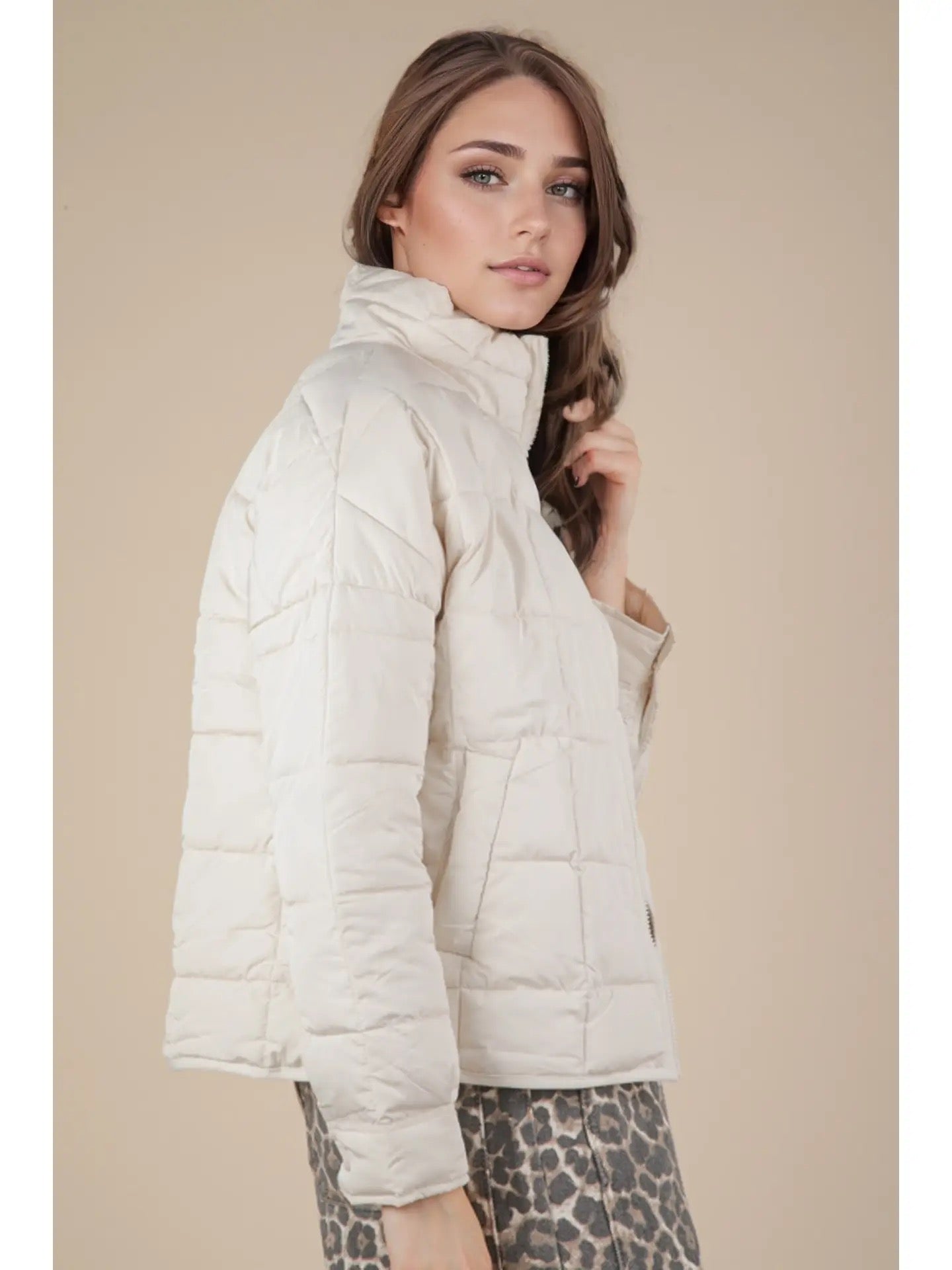 Sophisticated High-Neck Puffer Jacket