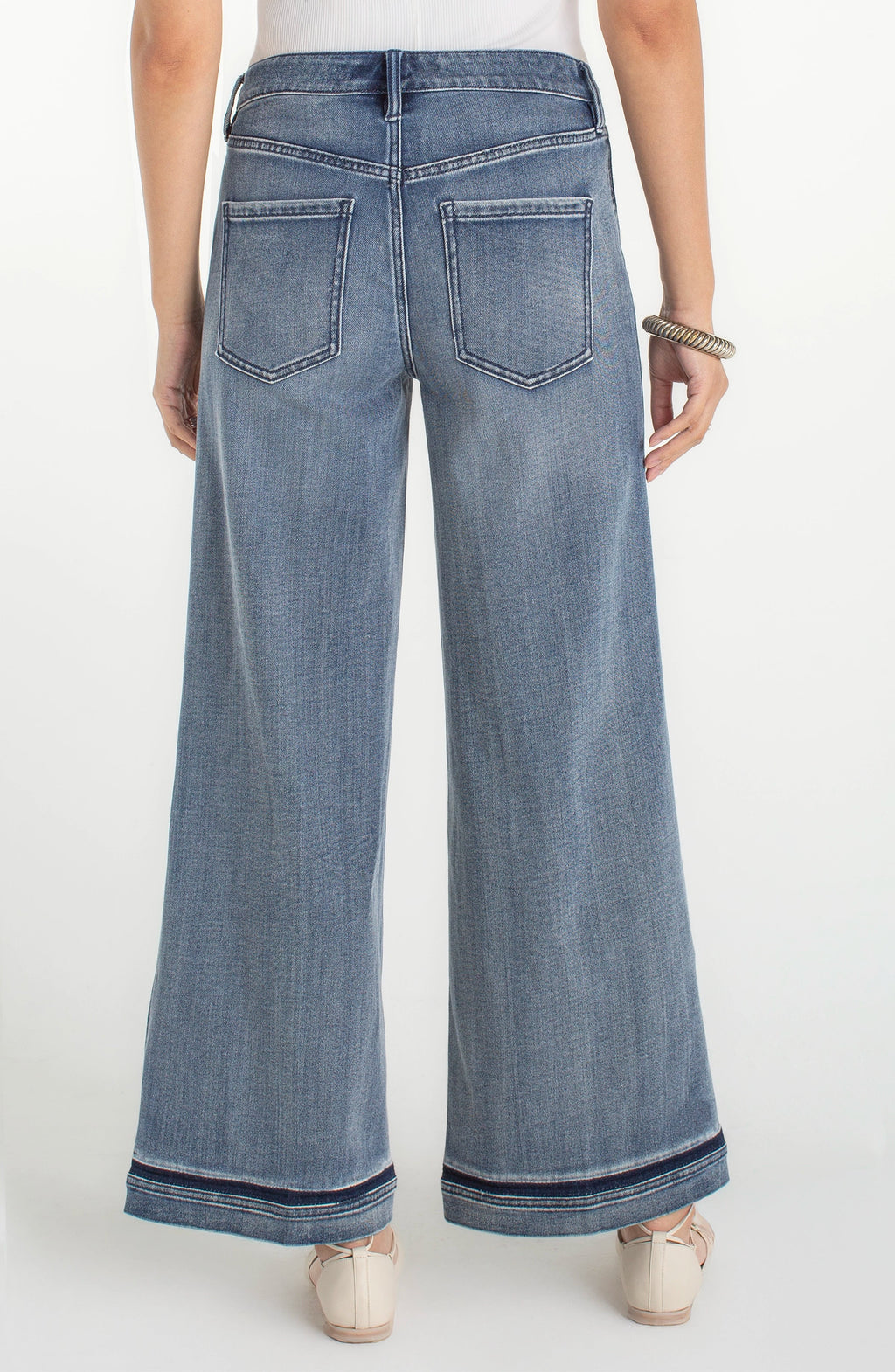 Liverpool Super Stride Wide-Leg Denim