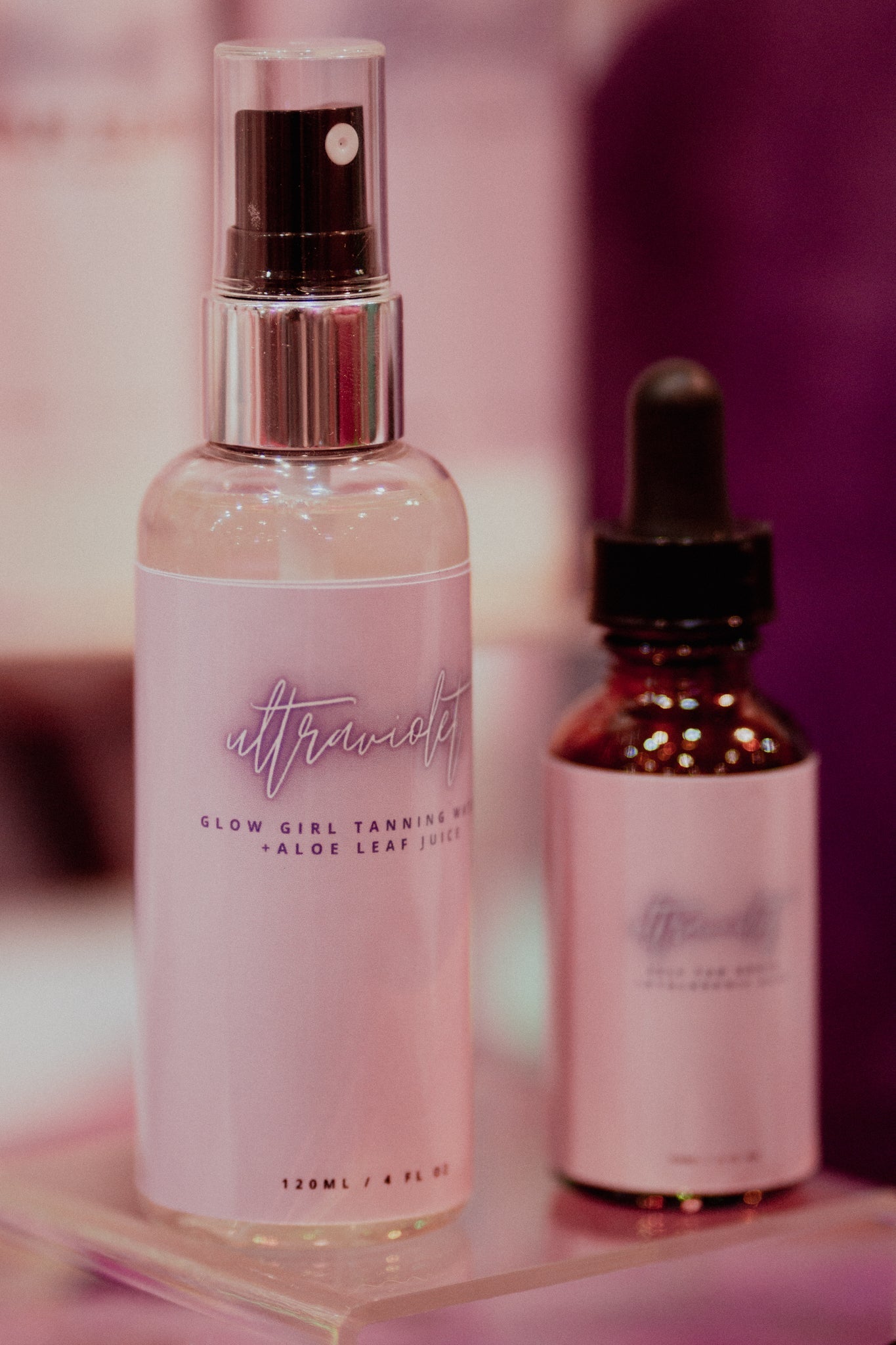 Ultra Violet Glow Girl Tanning Water-250 - TMLL Beauty Co - Tan-LEATHER & LACE-[option4]-[option5]-[option6]-Leather & Lace Boutique Shop