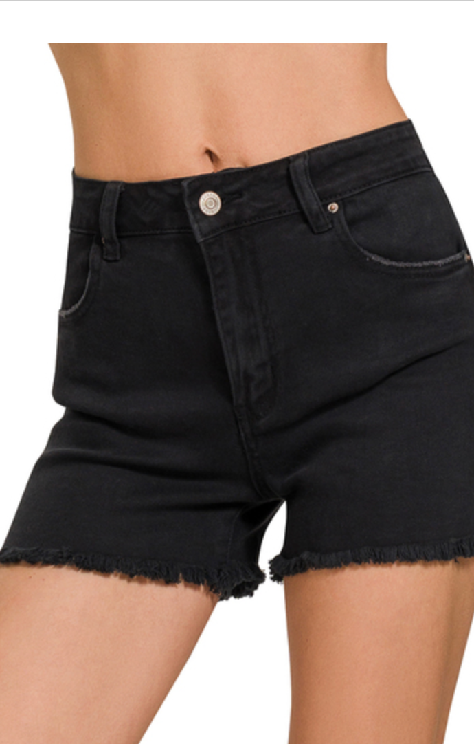 Zen Frayed Denim Shorts
