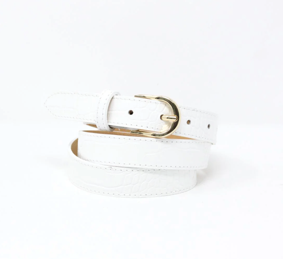 GF Leather belts Croc w/gold buckle