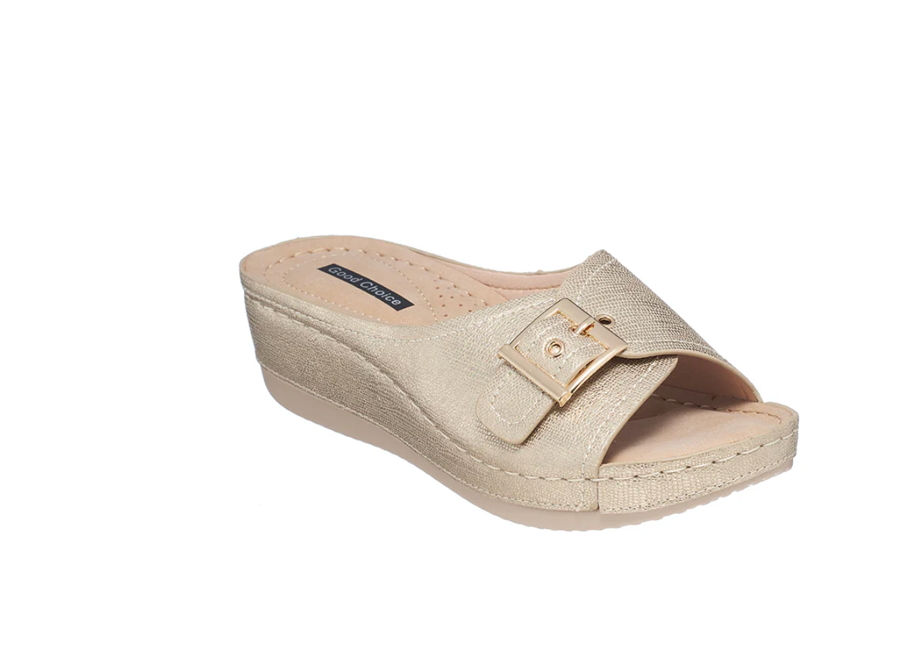 GC Justina Gold Sandals