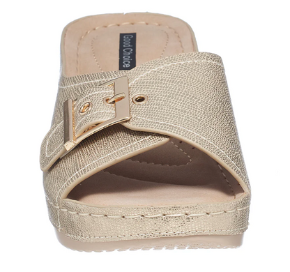 GC Justina Gold Sandals