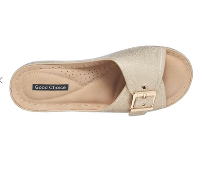 GC Justina Gold Sandals