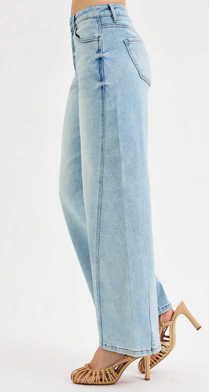 Risen Mid Rise Barrel Jeans