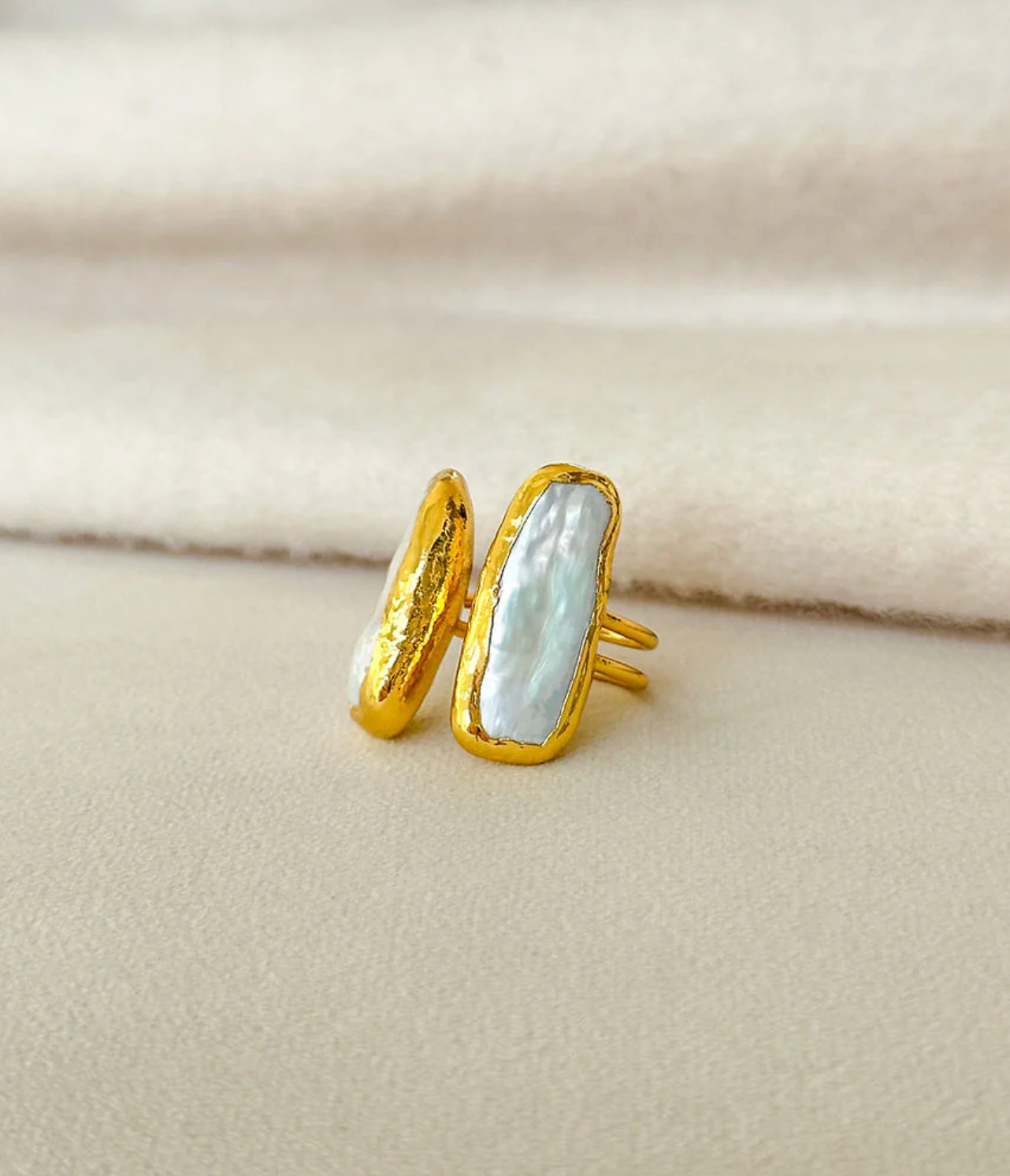 Easton Elle Double Linear Pearl Ring