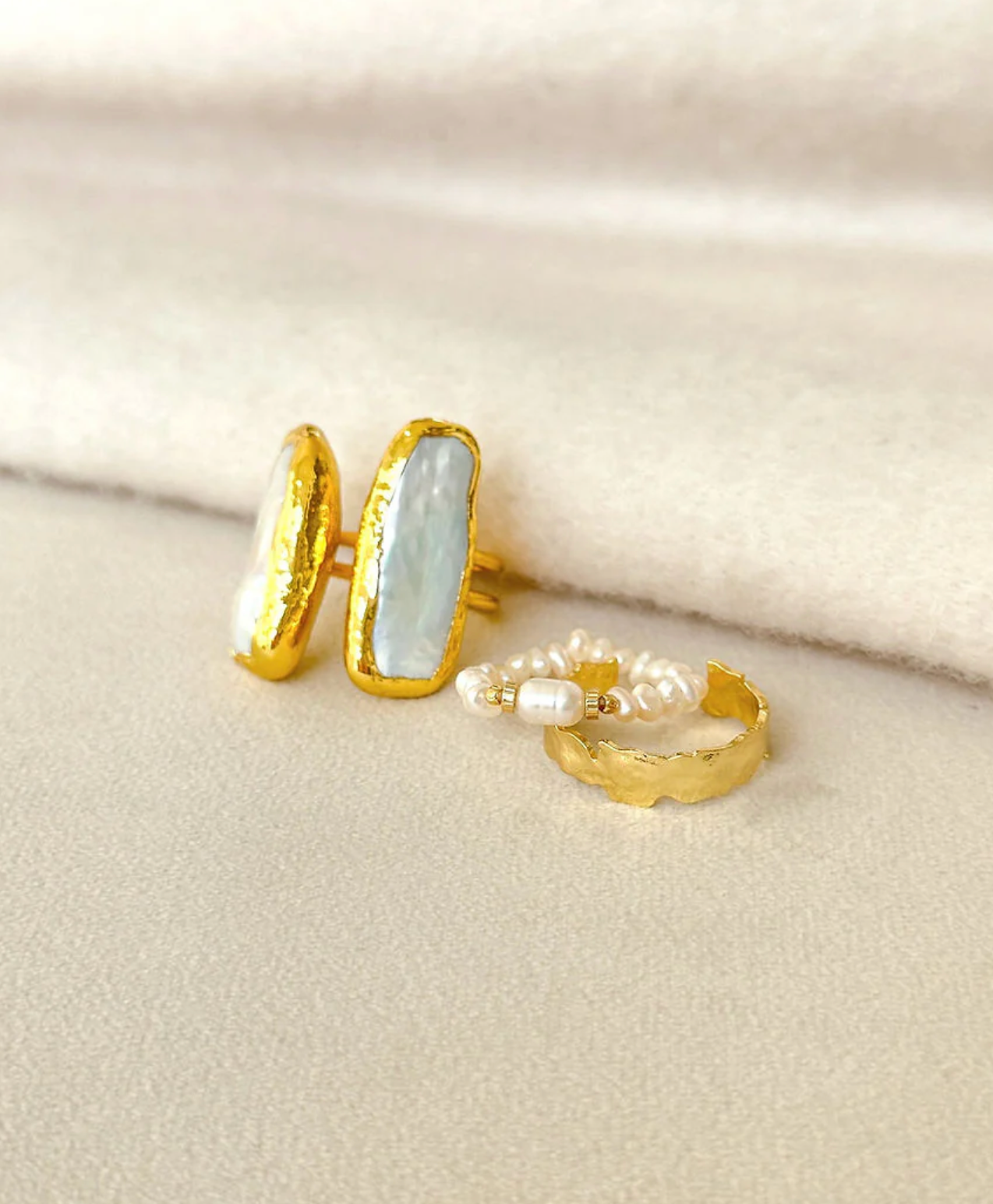 Easton Elle Double Linear Pearl Ring