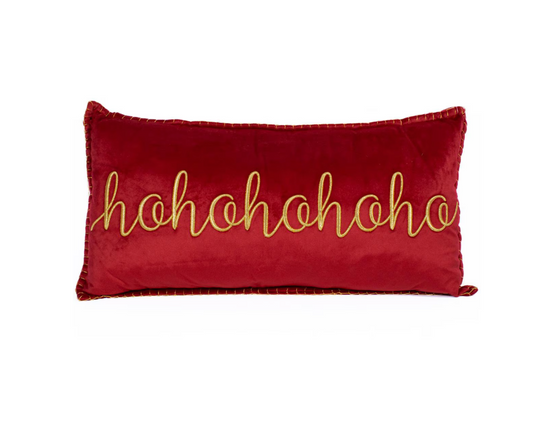 RS Ho Ho Ho Embroidered Pillow