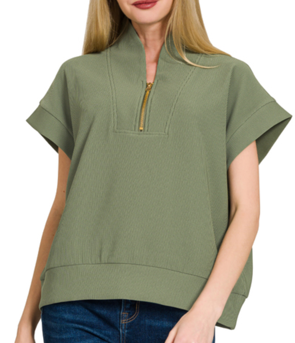 Zen Ribbed Quarter Zip