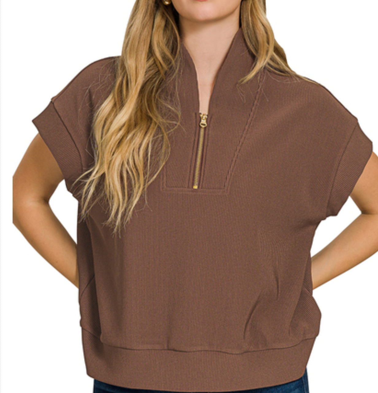 Zen Ribbed Quarter Zip