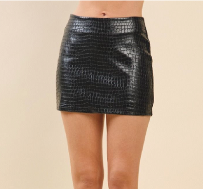 Croc Mini Skirt