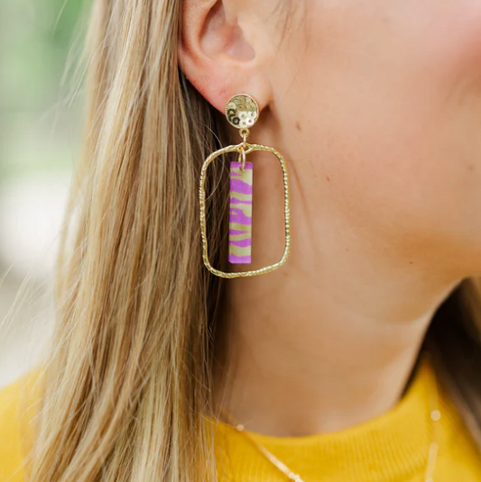 Tiger Stripe Stick Hoops