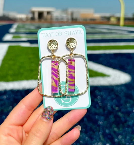 Tiger Stripe Stick Hoops