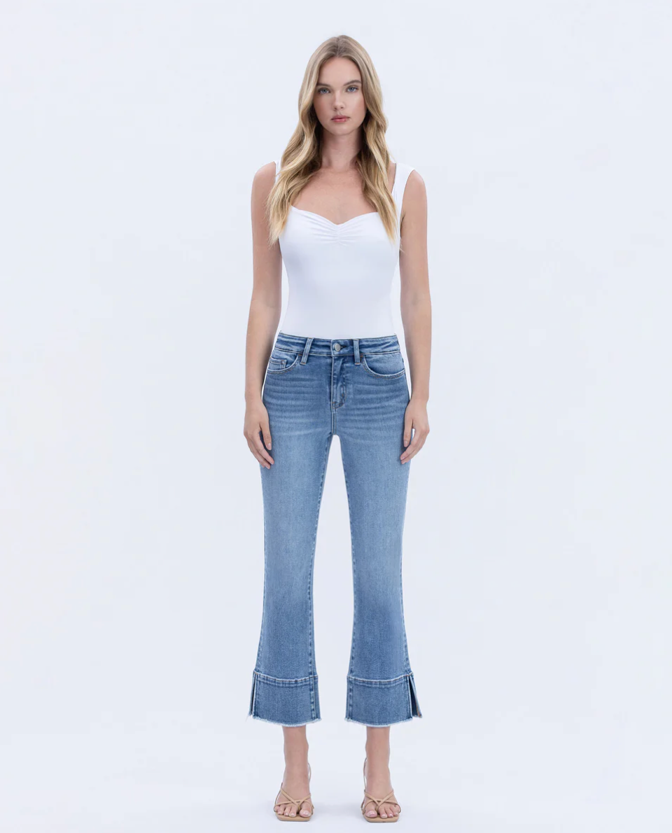 Urbane - High Rise Trouser Slit Jeans!