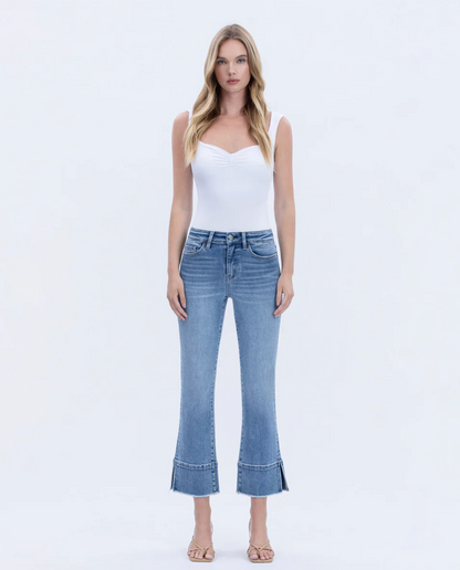 Urbane - High Rise Trouser Slit Jeans