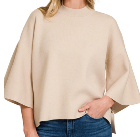 Bell Sleeve Sweater Top