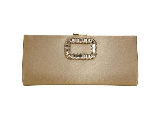 Gold Satin Clutch