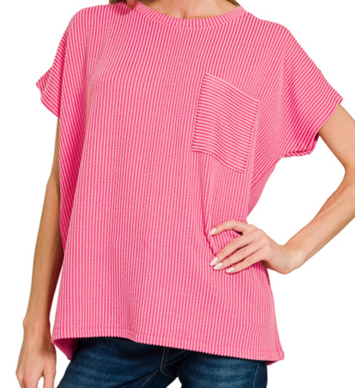 Relaxed Ribbed Essential Top