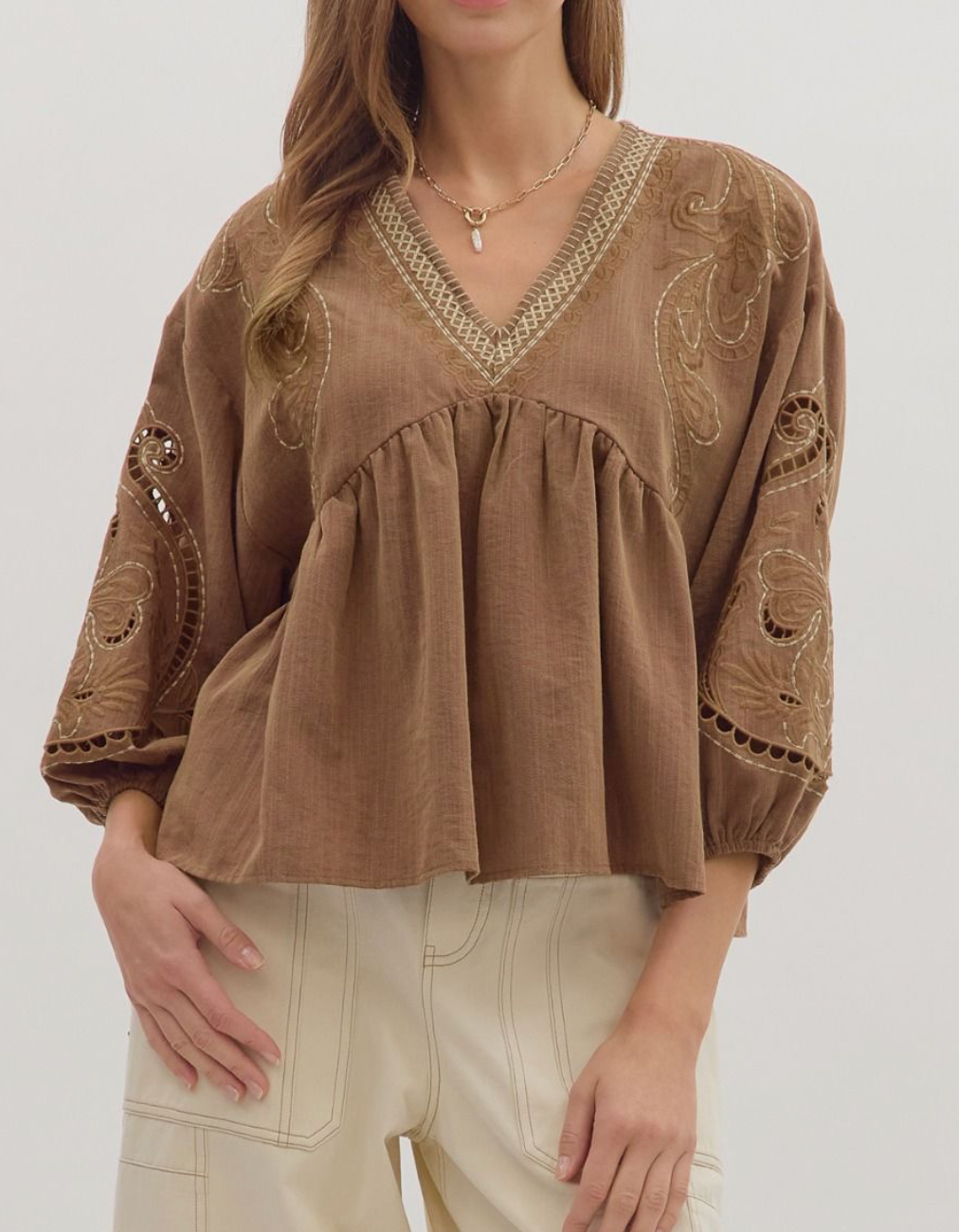 Meadow Breeze Embroidered Top