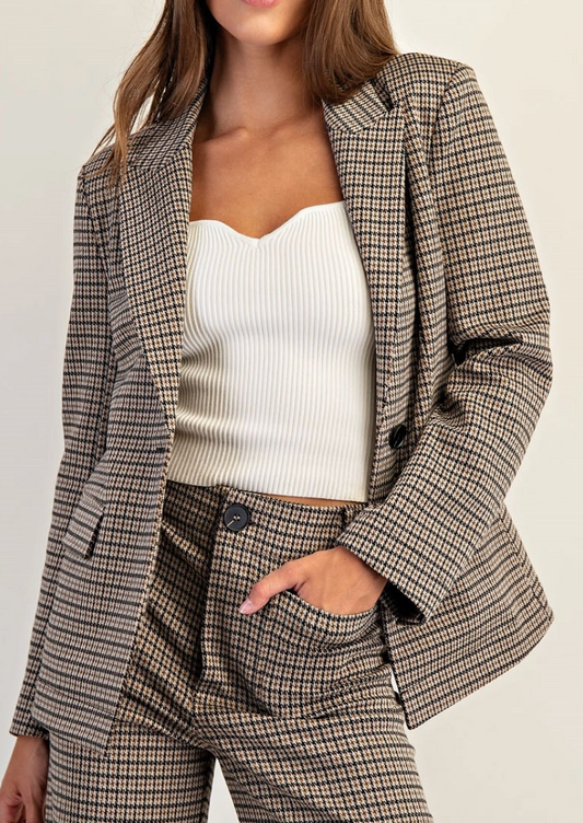 Houndstooth Blazer