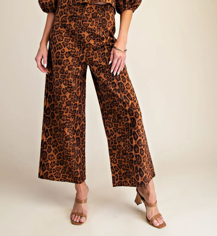 Blushed Fabric Cheetah Print Pants!