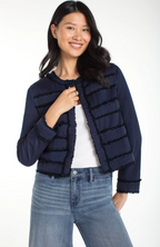 LP Collarless Jacket With Fray & Lace!
