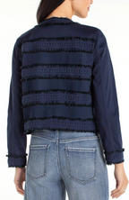 LP Collarless Jacket With Fray & Lace!