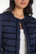 LP Collarless Jacket With Fray & Lace!