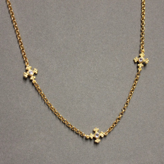 WD CZ Cross Necklace