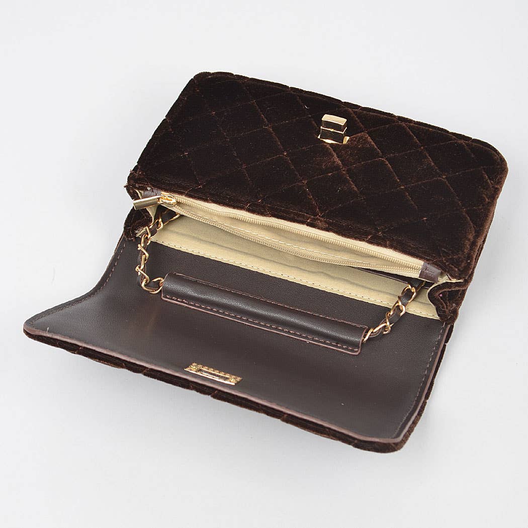 Quilted Velvet Shoulder Bag!