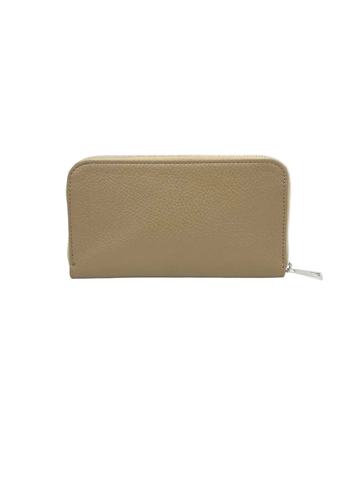 Women’s Full-Zip Genuine Leather Wallet, Made in Italy, art. 302005