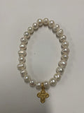WD Pearl Cross Bracelet!