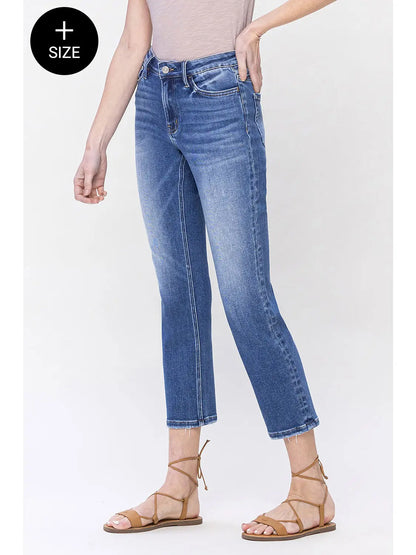 Vervet Plus Size High Rise Ankle Slim Straight Jeans
