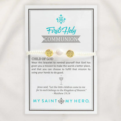MSMH First Holy Communion Pearl Bracelet