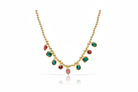 Christmas Stone Charm Necklace on white background