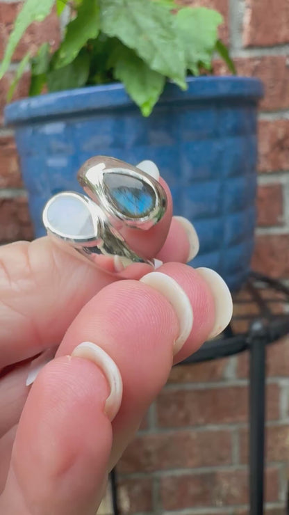 Rainbow Labradorite rings