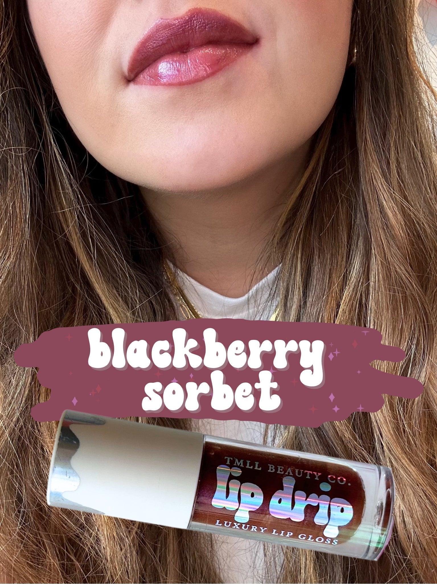 TMLL Lip Drip Luxury Gloss-250 - TMLL Beauty Co - Makeup-TMLL Beauty Co-Blackberry Sorbet-[option4]-[option5]-[option6]-Leather & Lace Boutique Shop